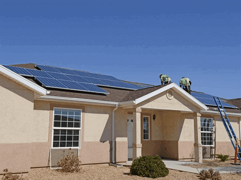 Solar System Installation on house in Pierrefonds, West Island
