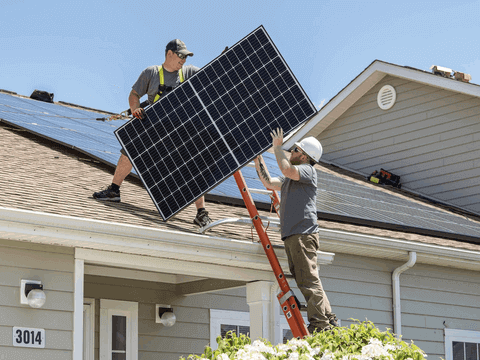 Solar System Installation of panels in Pointe Claire, West Island